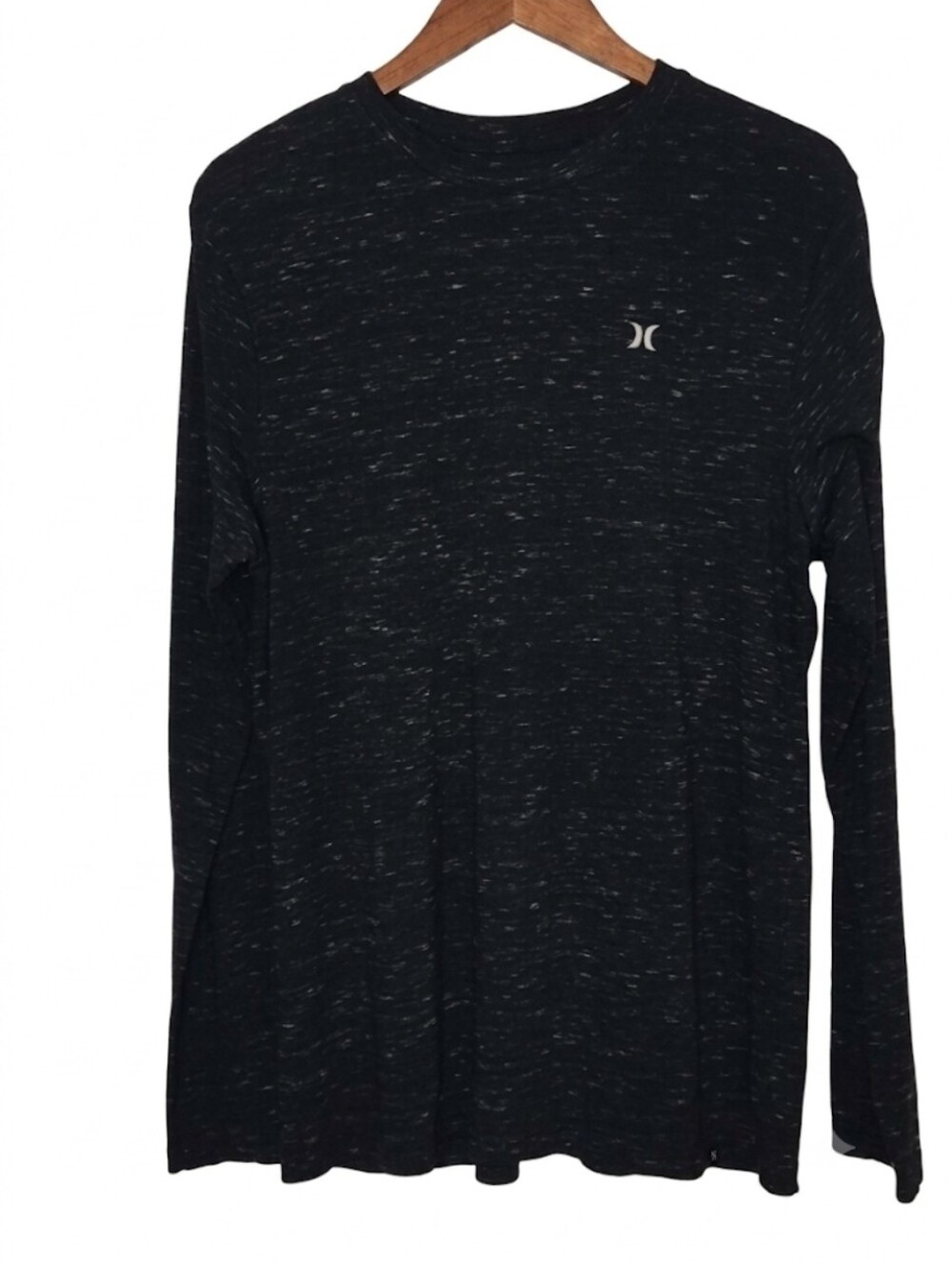 Hurley black speckled long sleeve tee